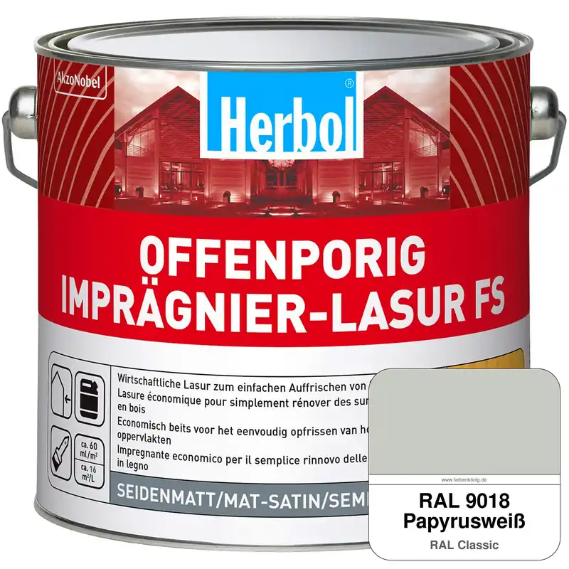 Must-Have Offenporig Imprägnier-Lasur FS (RAL 9018 Papyrusweiß)