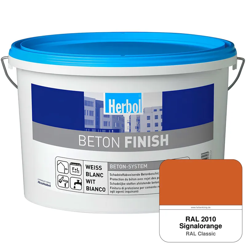Beton Finish (RAL 2010 Signalorange) Zertifiziert