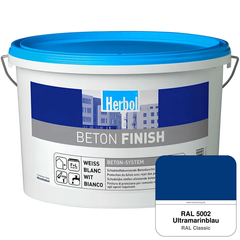 Aktuell Beton Finish (RAL 5002 Ultramarinblau)