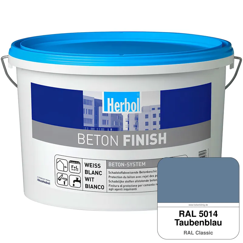 Neue Ware Beton Finish (RAL 5014 Taubenblau)