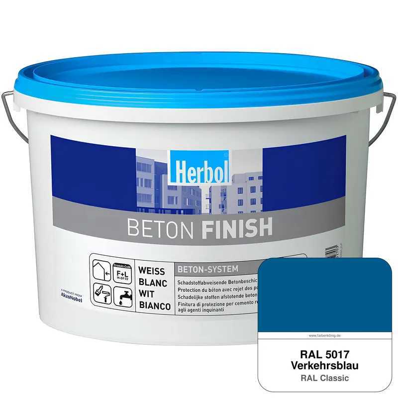Kostenfreie Lieferung Beton Finish (RAL 5017 Verkehrsblau)