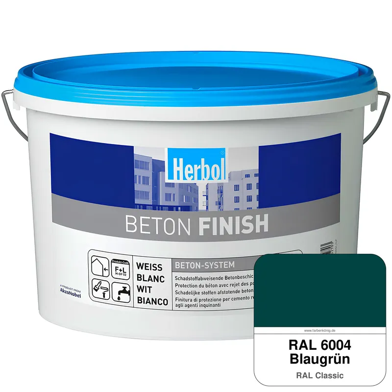 Beton Finish (RAL 6004 Blaugrün) Kostenfreie Lieferung