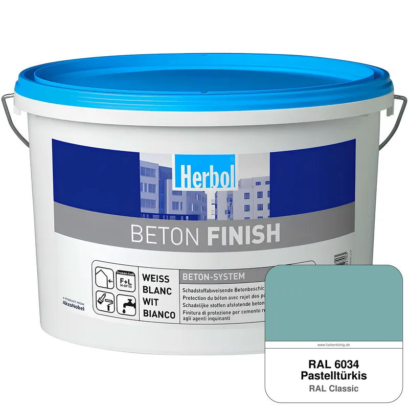 Echt Beton Finish (RAL 6034 Pastelltürkis)