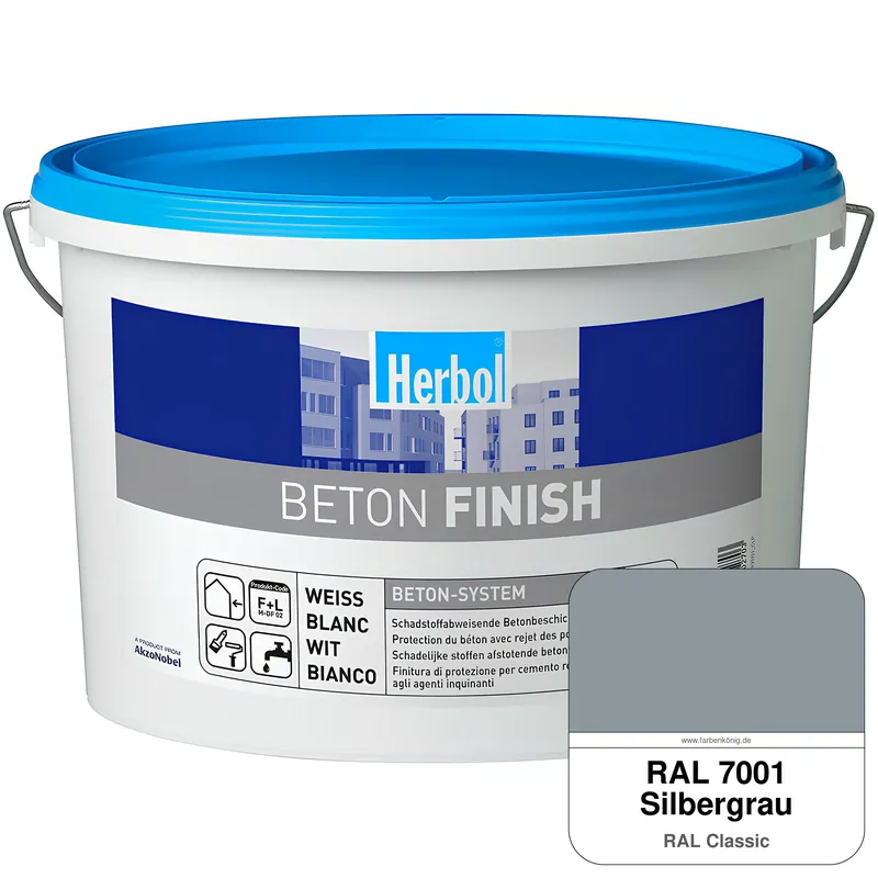 Beton Finish (RAL 7001 Silbergrau) Kostenfreie Lieferung