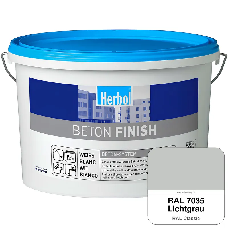Abverkauf Beton Finish (RAL 7035 Lichtgrau)