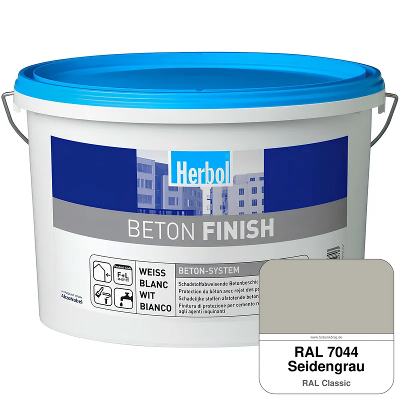 Beliebt Beton Finish (RAL 7044 Seidengrau)