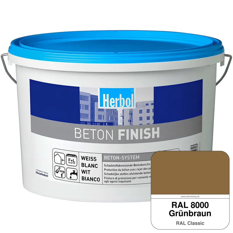 Beton Finish (RAL 8000 Grünbraun) Geprüft