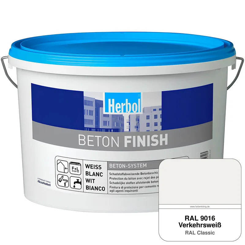 Beton Finish (RAL 9016 Verkehrsweiß) Zertifiziert
