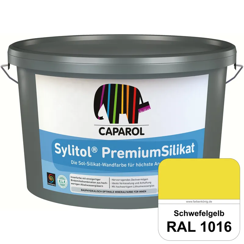 Caparol Sylitol PremiumSilikat (RAL 1016 Schwefelgelb) - ehemals Histolith PremiumSilikat Kostenfreie Lieferung