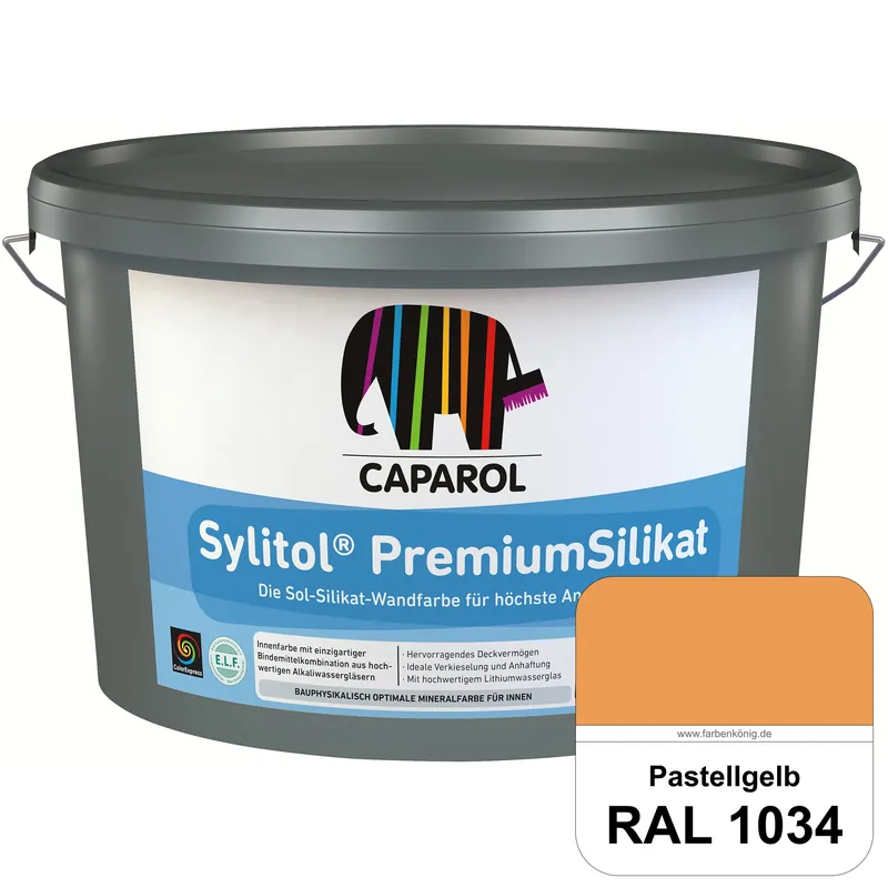 Caparol Sylitol PremiumSilikat (RAL 1034 Pastellgelb) - ehemals Histolith PremiumSilikat Highlight