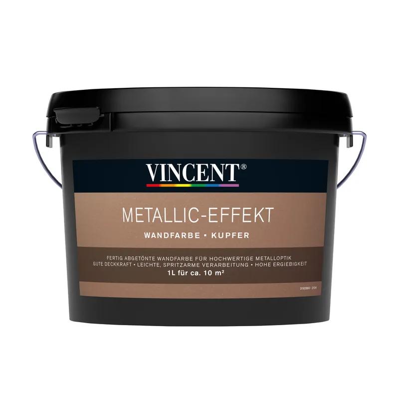 Vincent Metallic-Effekt Wandfarbe kupfer 1 L Geprüft