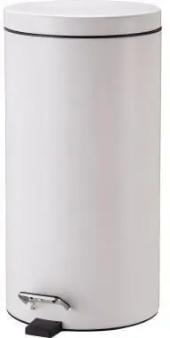ZWINGO Tretabfalleimer Z2300305 20l Stahl rund weiß Nur Für Kurze Zeit