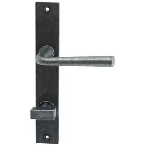 Begrenztes Angebot Halcö Drückergarnitur SÖLL - auf Schild WC 90, TS-50, schwarz passiviert