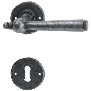 Neue Ware Halcö Drückergarnitur FULP - auf Rosette BB, TS-50, schwarz passiviert