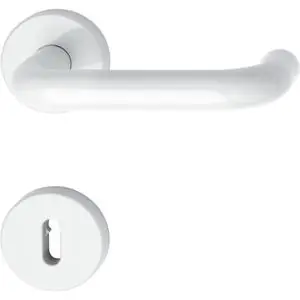 Preisreduziert Hewi Drückergarnitur 111.20 R - auf Rosette BB, 38 - 48, reinweiß