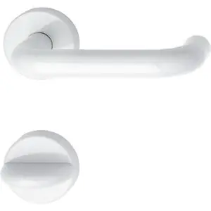 Letzte Chance Hewi Drückergarnitur 111.20 R - auf Rosette WC, 38 - 48, reinweiß