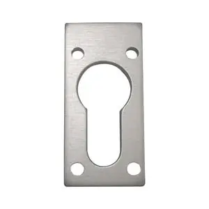 Zertifiziert WSS Unterlegplatte für Ausgleichsrosette, 27 x 55 x 5 mm, silber eloxiert