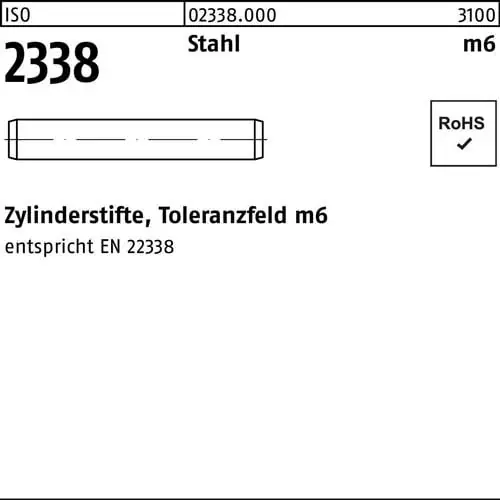 Zylinderstift ISO 2338 16 m6x 120 Stahl 25 Stück Highlight