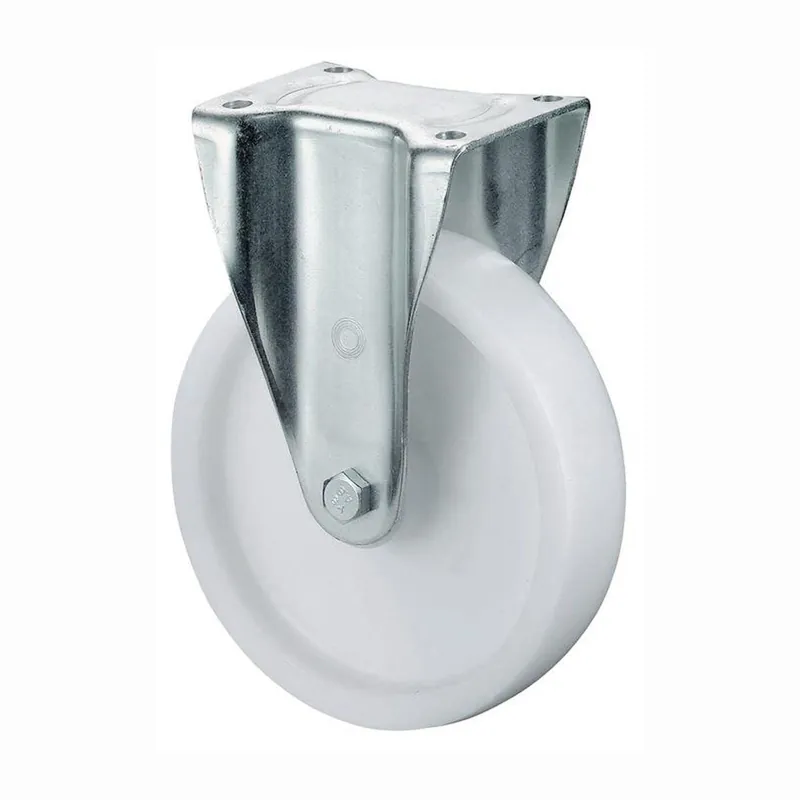 Abverkauf BS Rollen Schwerlast-Bockrolle mit Anschraubplatte Kunststoff Rollenlager 150 mm 600 kg - N110.B10.151